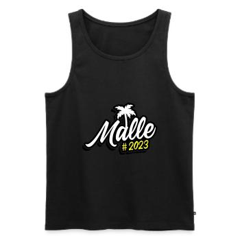 Malle 2023 Palier - Débardeur bio Premium Homme - noir - Devant - AI Model Male 178 light (178cm)