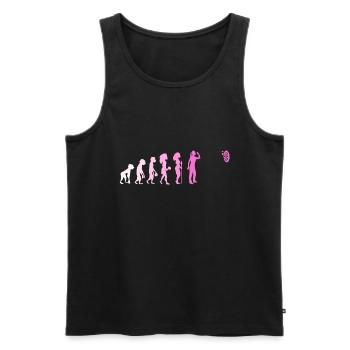 Darts Evolution Dartspielerin Dart Geschenk Frauen - Männer Premium Bio Tank Top - Schwarz - Vorne - AI Model Male 178 light (178cm)