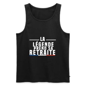 La Légende Prend Sa Retraite - Débardeur bio Premium Homme - noir - Devant - Michal (187cm)