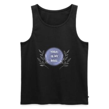 Yoga - Débardeur bio Premium Homme - noir - Devant - Michal (187cm)