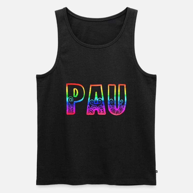 pau rs regenbogen - Männer Premium Bio Tank Top - Schwarz