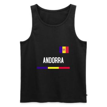 Bring your love to Andorra with this - Men's Premium Organic Tank Top - black - Front - Michal (187cm)