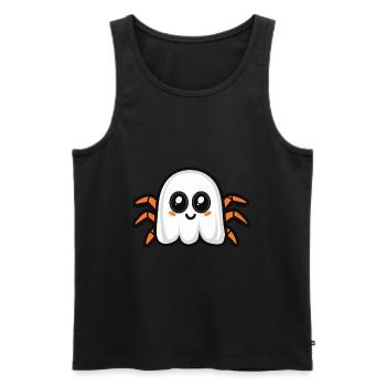 Tarentule Halloween Drôle Fantôme - Débardeur bio Premium Homme - noir - Devant - Michal (187cm)
