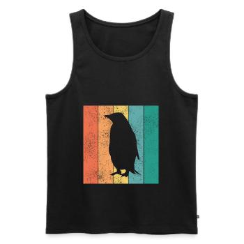 Pinguin Pinguine Tier Eis Südpol Retro Geschenk - Männer Premium Bio Tank Top - Schwarz - Vorne - AI Model Male 178 light (178cm)