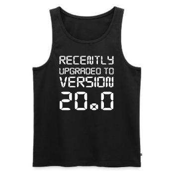 20th birthday - Men's Premium Organic Tank Top - black - Front - Michal (187cm)