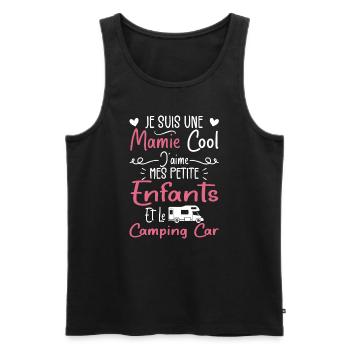 Mamie J'aime Mes Petite Enfants et le Camping-Car - Débardeur bio Premium Homme - noir - Devant - Michal (187cm)