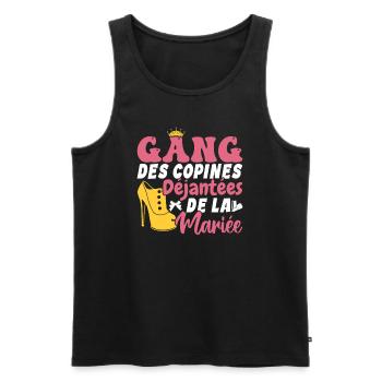 Gang des copines déjantées de la mariée Cadeau - Débardeur bio Premium Homme - noir - Devant - Michal (187cm)