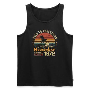 Die Legenden wurden im November 1972 - 1972 geboren - Männer Premium Bio Tank Top - Schwarz - Vorne - AI Model Male 178 light (178cm)