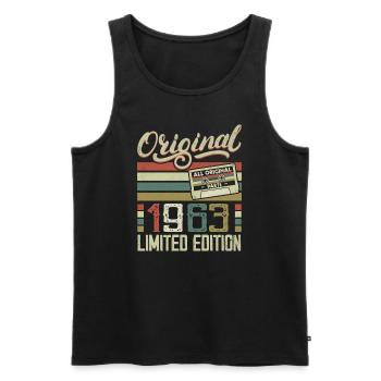 Jahrgang 1963 Retro Geburtstagsgeschenk 1963 - Männer Premium Bio Tank Top - Schwarz - Vorne - Michal (187cm)