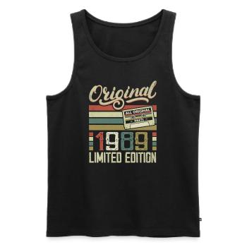 Vintage 1989 Retro Birthday Gift 1989 - Men's Premium Organic Tank Top - black - Front - Michal (187cm)