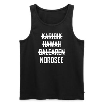 Nordsee - Männer Premium Bio Tank Top - Schwarz - Vorne - Michal (187cm)