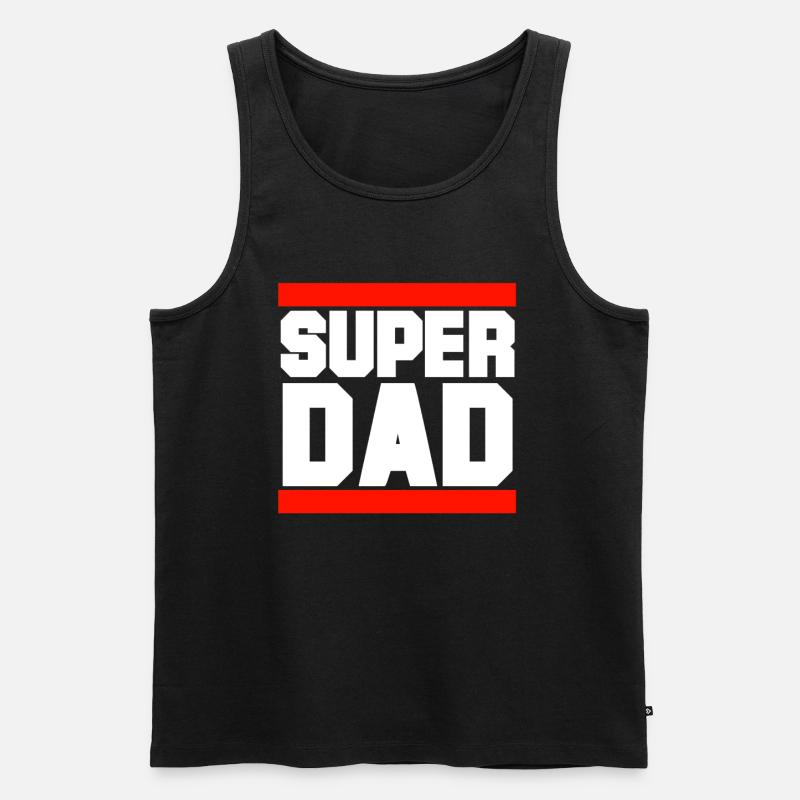 Super Dad - Männer Premium Bio Tank Top - Schwarz