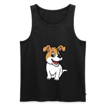 Animaux chiens Chiens Enfants Bébé Bébé Animaux - Débardeur bio Premium Homme - noir - Devant - Michal (187cm)