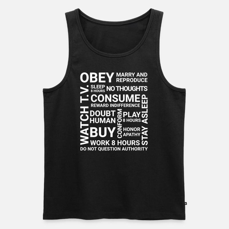 OBEY - Männer Premium Bio Tank Top - Schwarz