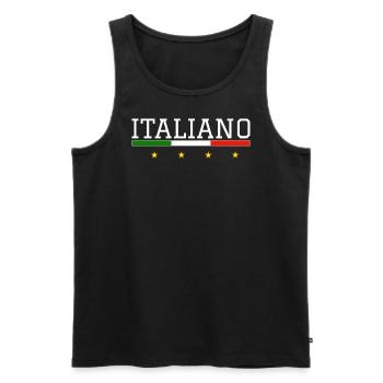 Italia Calcio Cadeau Italien Jeu de football - Débardeur bio Premium Homme - noir - Devant - Michal (187cm)