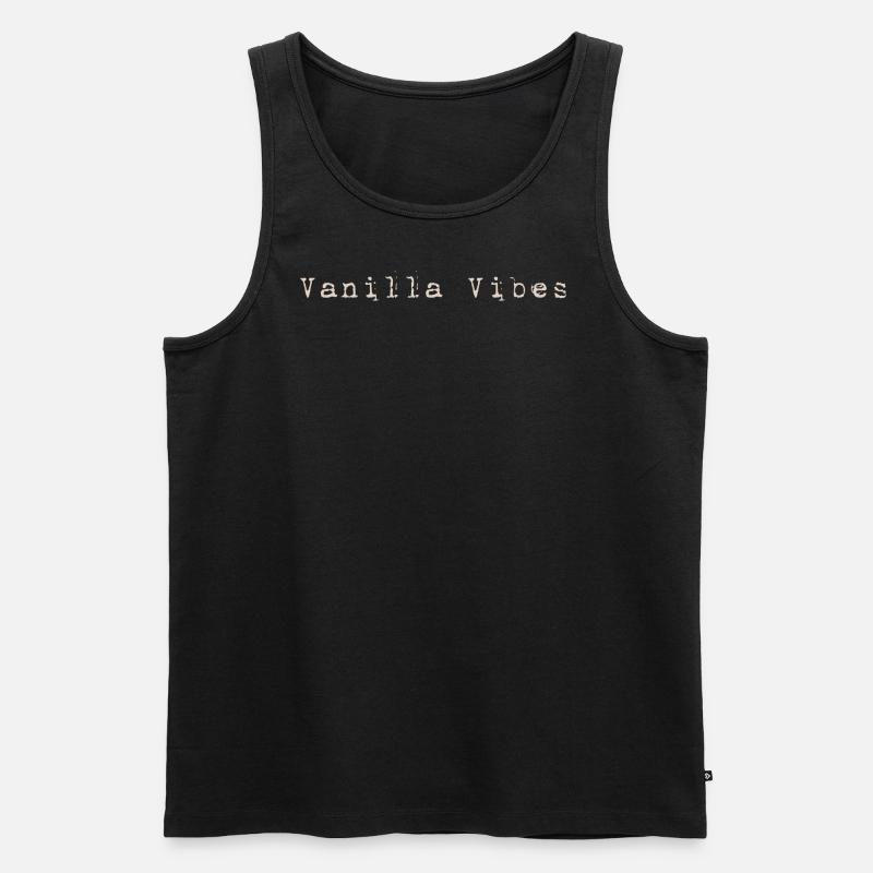 Vanilla Vibes | Minimal Design - Männer Premium Bio Tank Top - Schwarz