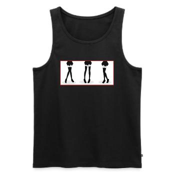Anime Girls - Sexy Legs - Japan Girl Design - Men's Premium Organic Tank Top - black - Front - AI Model Male 178 light (178cm)