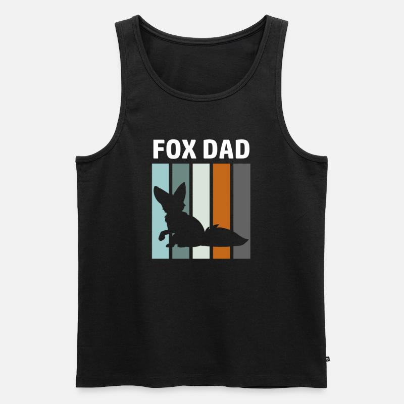 Fuchs Fuchsbesitzer Fox Dad - Männer Premium Bio Tank Top - Schwarz