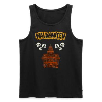 Halloween - Men's Premium Organic Tank Top - black - Front - AI Model Male 178 light (178cm)