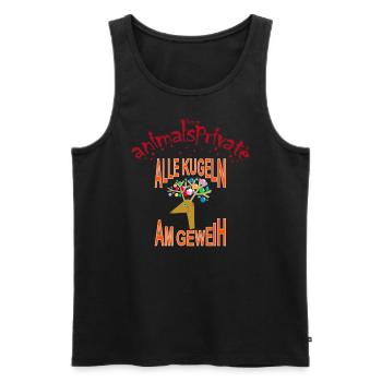 alle Kugeln am Geweih - Männer Premium Bio Tank Top - Schwarz - Vorne - AI Model Male 178 light (178cm)