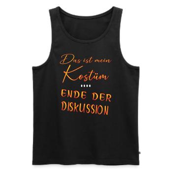 Das ist mein Kostüm I Karneval Faschingsmuffel - Männer Premium Bio Tank Top - Schwarz - Vorne - Michal (187cm)