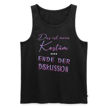 Das ist mein Kostüm I Karneval Faschingsmuffel - Männer Premium Bio Tank Top - Schwarz - Vorne - Michal (187cm)