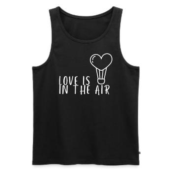 L’amour est dans l’air - Débardeur bio Premium Homme - noir - Devant - AI Model Male 178 light (178cm)