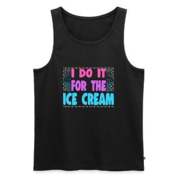 Je le fais pour la glace glace gelato dessert popsicle - Débardeur bio Premium Homme - noir - Devant - Michal (187cm)