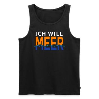 Ich will meer - Männer Premium Bio Tank Top - Schwarz - Vorne - AI Model Male 178 light (178cm)