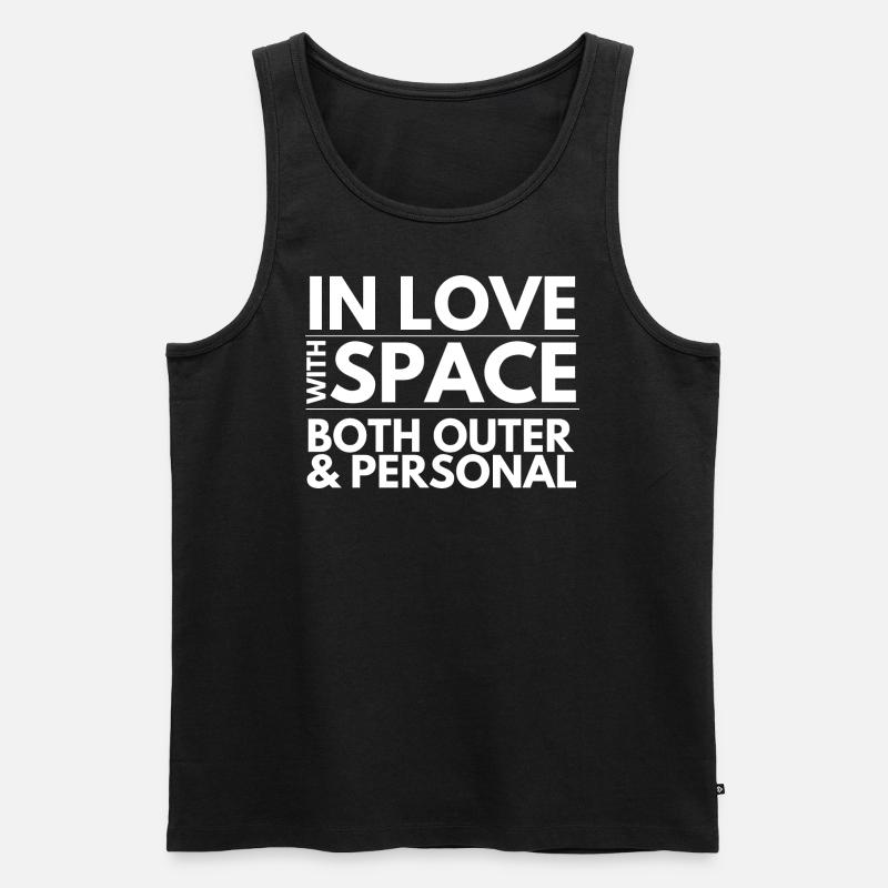 In Love with Space - Männer Premium Bio Tank Top - Schwarz