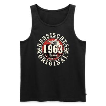 60. Geburtstag 2023 Hessisches Original Geschenk - Männer Premium Bio Tank Top - Schwarz - Vorne - Michal (187cm)