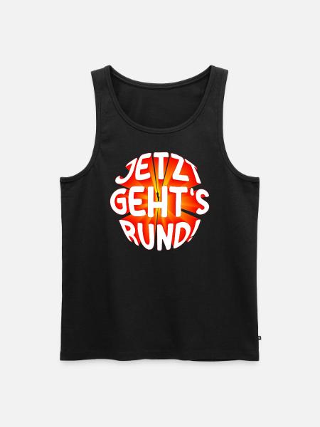 Jetzt gehts rund 3D - Männer Premium Bio Tank Top - Schwarz