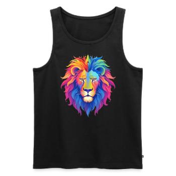 Bride Lion - Men's Premium Organic Tank Top - black - Front - AI Model Male 178 light (178cm)