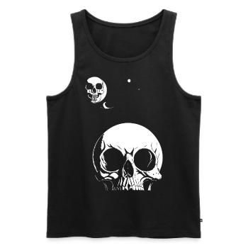 Horror Skull Skull Art Skull Gothic Heavy Metal - Men's Premium Organic Tank Top - black - Front - Michal (187cm)