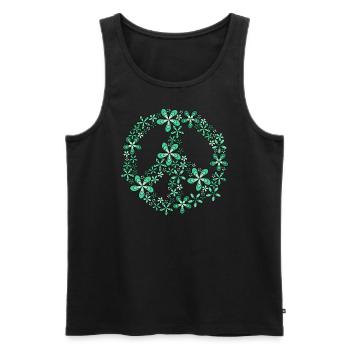 Peace - Männer Premium Bio Tank Top - Schwarz - Vorne - Michal (187cm)