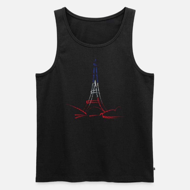 paris la tour eiffel - Männer Premium Bio Tank Top - Schwarz