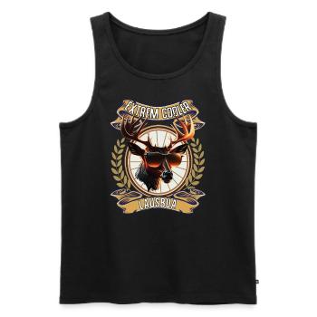 Lausbua Bayern Tirol ersatz Tracht Lederhosen - Männer Premium Bio Tank Top - Schwarz - Vorne - Michal (187cm)