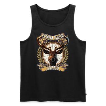 Lausbua Bayern Tirol ersatz Tracht Lederhosen - Männer Premium Bio Tank Top - Schwarz - Vorne - Michal (187cm)
