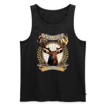 Lausbua Bayern Tirol ersatz Tracht Lederhosen - Männer Premium Bio Tank Top - Schwarz - Vorne - Michal (187cm)