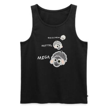Bisschen Schaf mittel Schaf mega Schaf - Männer Premium Bio Tank Top - Schwarz - Vorne - Michal (187cm)