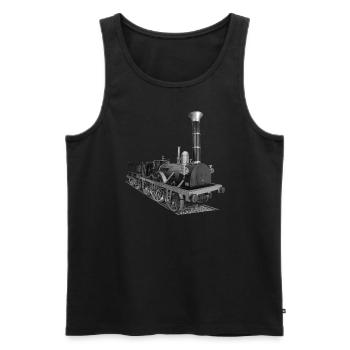 Locomotive Adler steam locomotive Germany steam car - Men's Premium Organic Tank Top - black - Front - Michal (187cm)