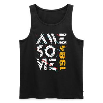 40. Geburtstag 1984 begrenzte Auflage - Männer Premium Bio Tank Top - Schwarz - Vorne - Michal (187cm)