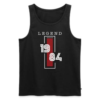 40. Geburtstag 1984 begrenzte Auflage - Männer Premium Bio Tank Top - Schwarz - Vorne - Michal (187cm)