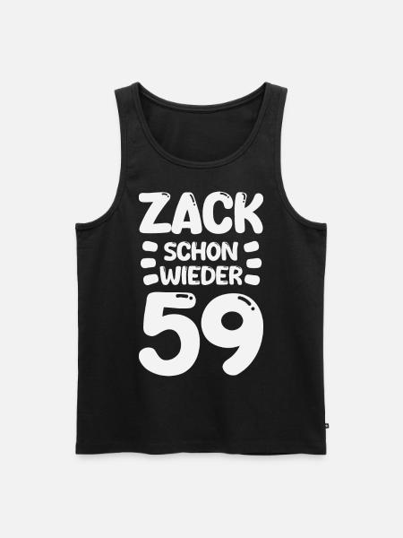 Zack 59 again! Birthday - Men's Premium Organic Tank Top - black