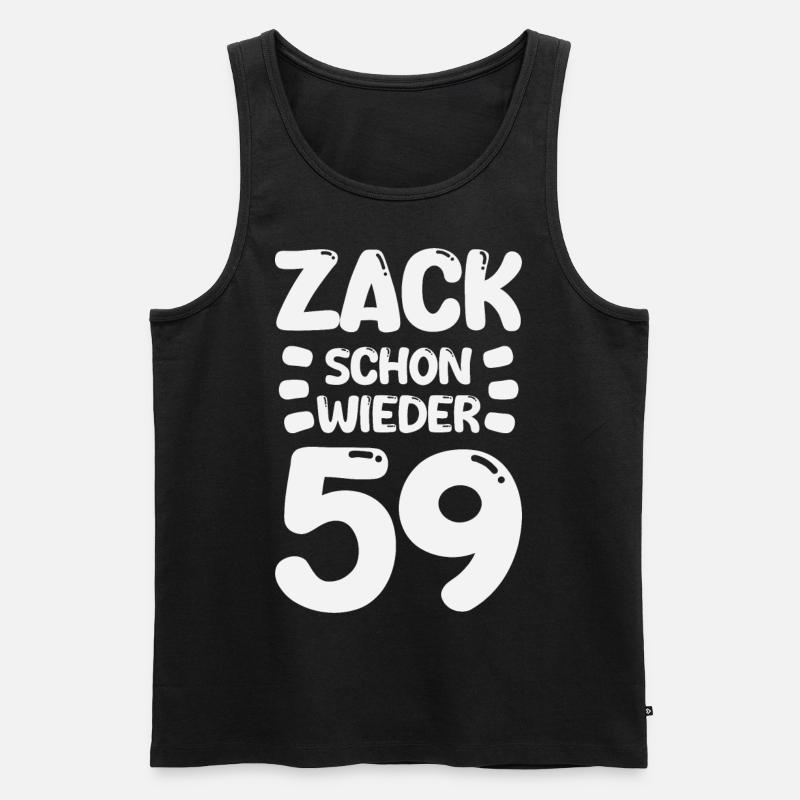 Zack 59 again! Birthday - Men's Premium Organic Tank Top - black