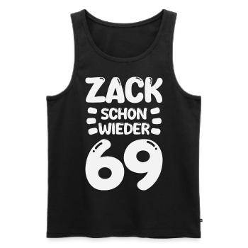 Zack 69 again! Birthday - Men's Premium Organic Tank Top - black - Front - Michal (187cm)