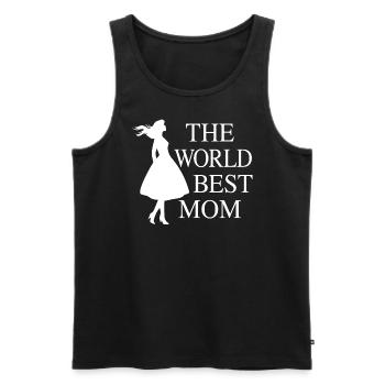 The World Best Mom - die Geschenkidee - Männer Premium Bio Tank Top - Schwarz - Vorne - Michal (187cm)