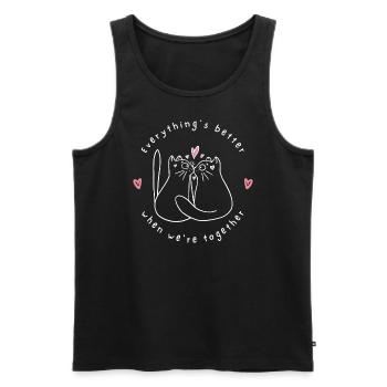 EVERYTHINGS BETTER - Männer Premium Bio Tank Top - Schwarz - Vorne - AI Model Male 178 light (178cm)