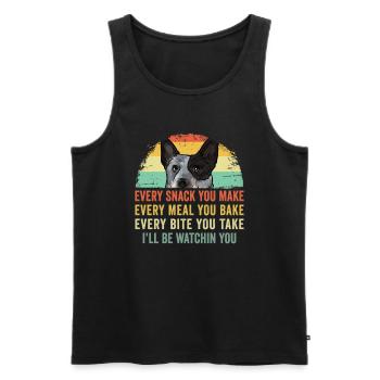 Jeder Snack, den du machst Australian Cattle Dog Owner - Männer Premium Bio Tank Top - Schwarz - Vorne - Michal (187cm)