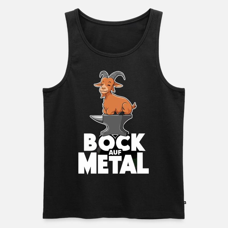 Bock auf Metal - Männer Premium Bio Tank Top - Schwarz